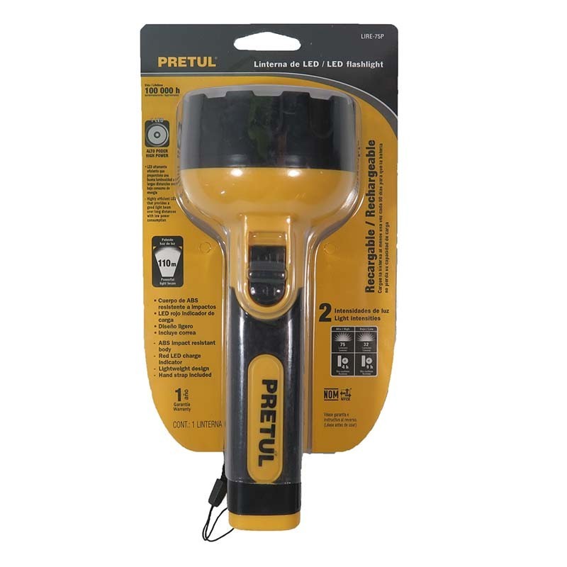 LIRE-75P LINTERNA RECARGABLE DE LED 75 LUMENES PR