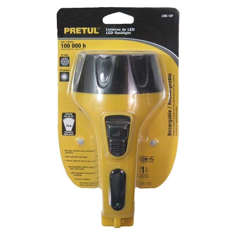 LIRE-15P LINTERNA RECARGABLE 15 LED PRETUL (6)