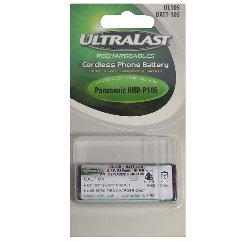 UL105 BATERIA TELEFONO INALAMBRICO 2.4V 830mAh ULTRALAST 2.4V