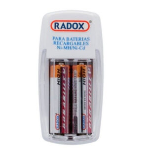 660-154 CARGADOR 2 BATERIAS AA AAA 9V 2 AA INCLUIDAS RADOX